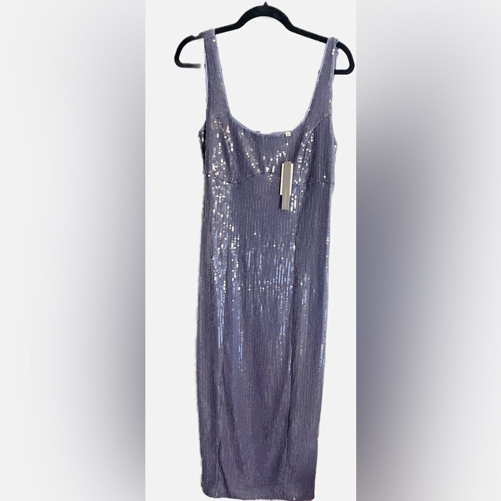 Anthropologie Pilcro Sequin Slim Midi slip Dress in a lavender color. NWT medium - Picture 5 of 11